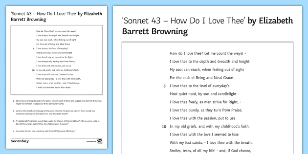 elizabeth barrett browning love sonnets