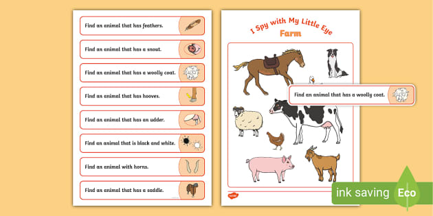 I Spy And Find: Farm Animals (teacher Made) - Twinkl