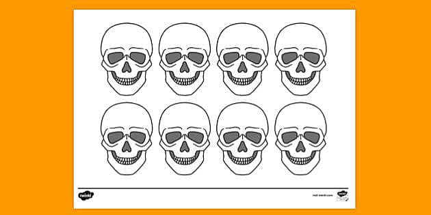 FREE! - Skull Halloween Colouring Page (teacher made)