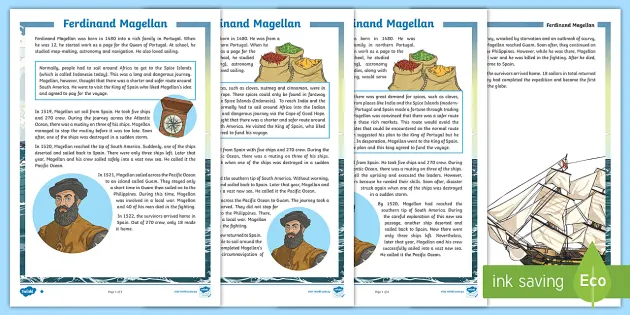 ferdinand magellan timeline for kids