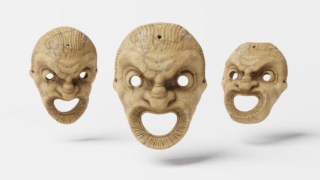 Theater Masks 3D model