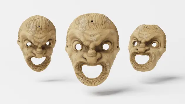 Historically accurate Ancient Greek Theatrical Masks. : r/oddlyterrifying