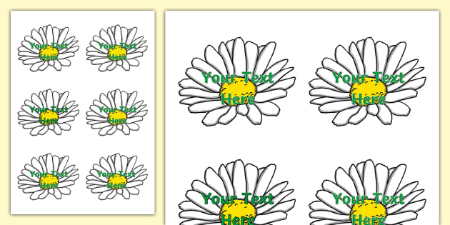 Editable Daisy Peg Labels - Twinkl