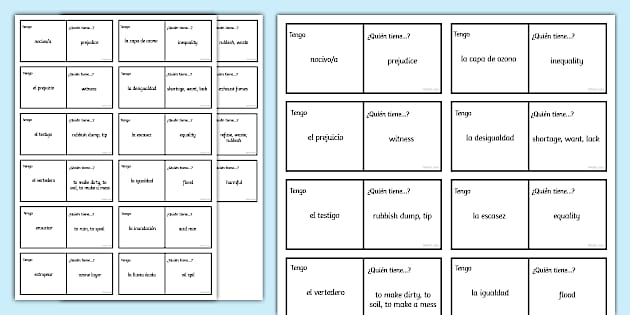 Global Issues 2 Loop Cards Spanish (teacher made) - Twinkl