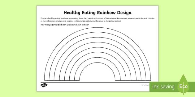 Eat The Rainbow Activity - Food & Health Teaching Resource