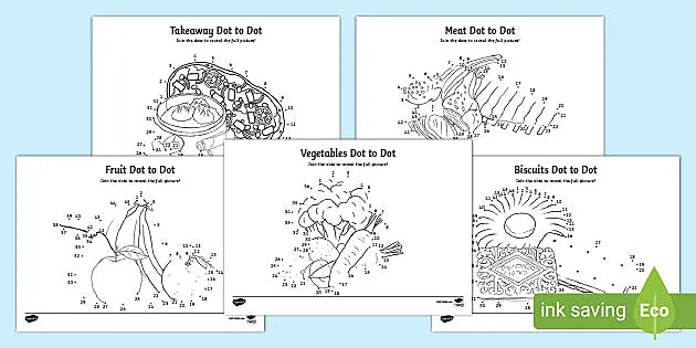 Free Dot To Dot Food Activity Sheets Worksheets Twinkl