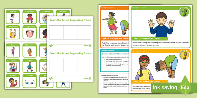 EYFS Maths Counts Actions Chilli Challenges: Active Counting