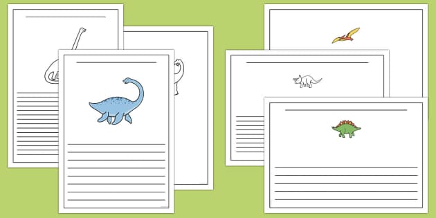 dinosaur border writing paper