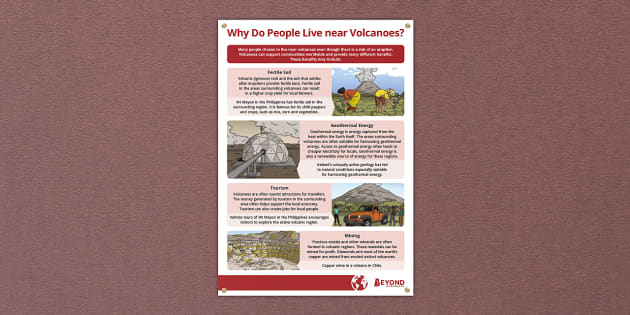 Why People Live Near Volcanoes? Display Poster - Twinkl