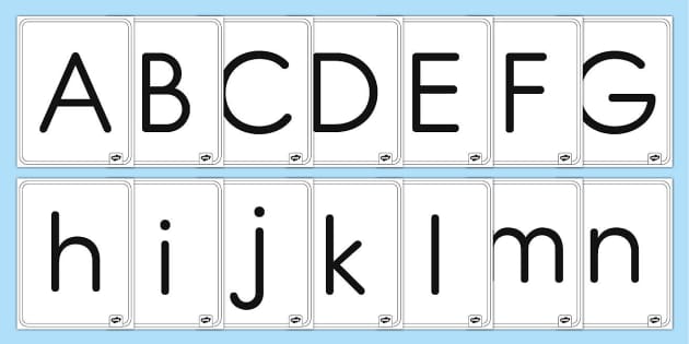 english alphabet letters to print