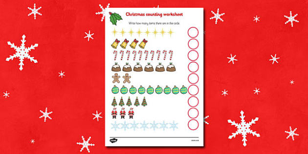 Counting at Christmas Worksheet / Activity Sheet - Christmas