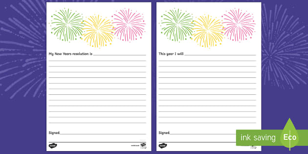 New Year Resolution Template from images.twinkl.co.uk