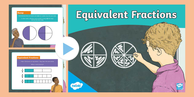 Year 3 Equivalent Fractions PowerPoint with Worksheets