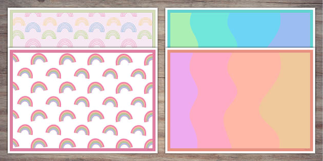 Pastel Rainbow Placemats | Party (Teacher-Made)