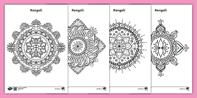 Diwali Rangoli Colouring Pages I Twinkl Canada - Twinkl