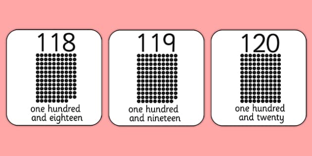 0-120 Number Flash Cards (teacher made) - Twinkl