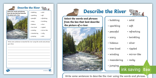 how to describe a river in creative writing