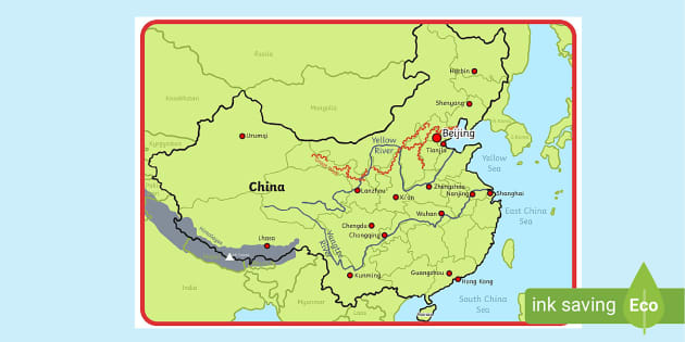 great wall of china map for kids