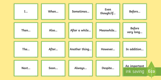VCOP Openers Flashcards (teacher made) - Twinkl