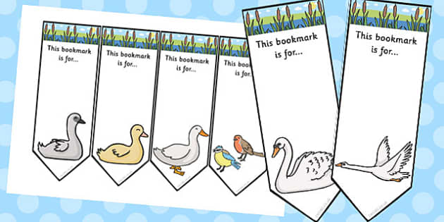 Ugly Duckling Editable Bookmarks (Teacher-Made) - Twinkl