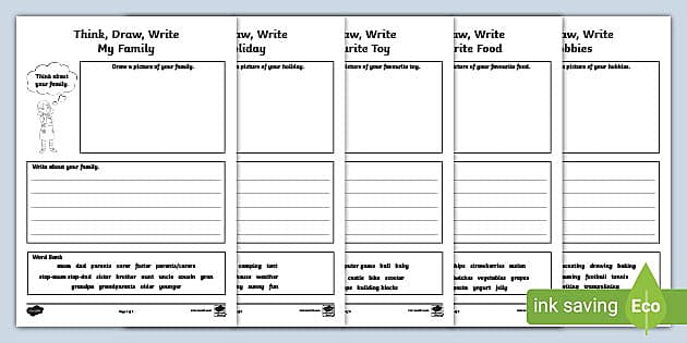 Think Draw And Write Template Printable