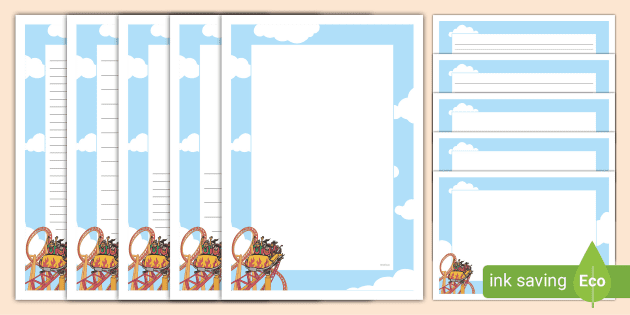 FREE Rollercoaster Page Border Page Borders Twinkl