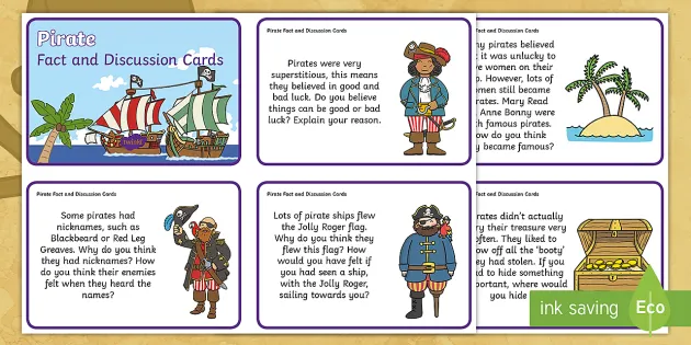 Fun Facts about Pirates Discussion Cards (teacher made)