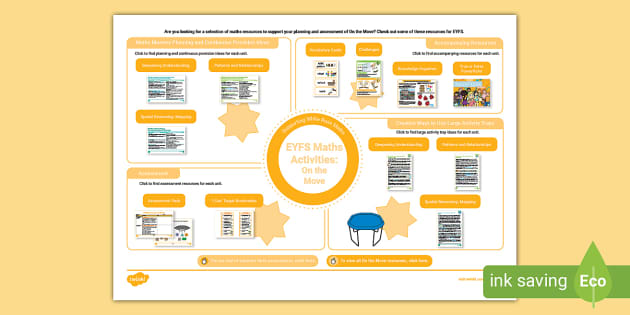 FREE! - 👉 EYFS Maths Activities On The Move (White Rose Maths) Twinkl