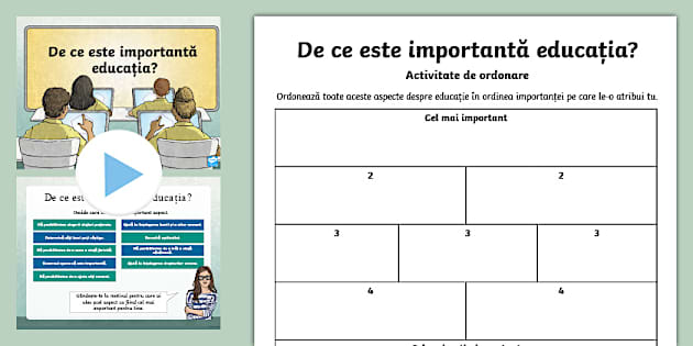 De ce este importantă educația? – Pachet pentru dezbatere