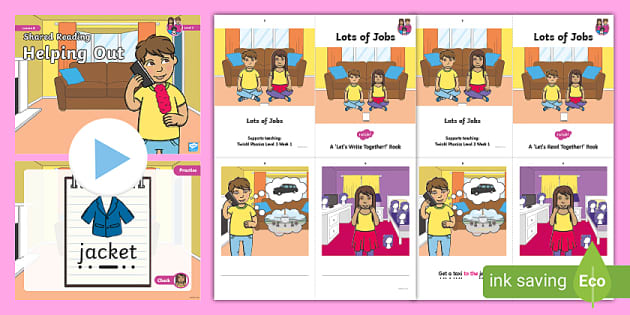 'j, v, w, x' Phonics Lesson Pack - Level 3 Week 1 Lesson 5