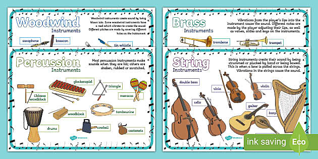 Learning Music - Wind, String, Percussion Instruments for Kids 