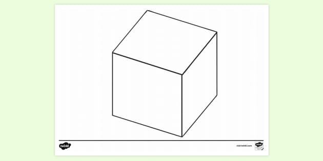 FREE! - Cube Colouring Sheet | Colouring Sheets - Twinkl