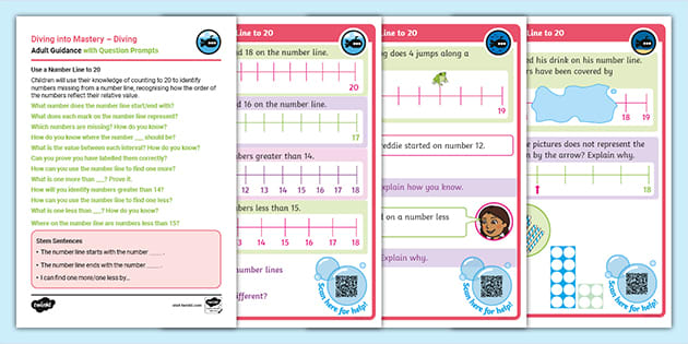 👉 Year 1 Diving Into Mastery: Step 9 Use a Number Line to 20