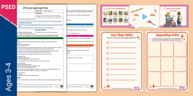 PSED Respecting Rules Adult Input Plan And Resource Pack