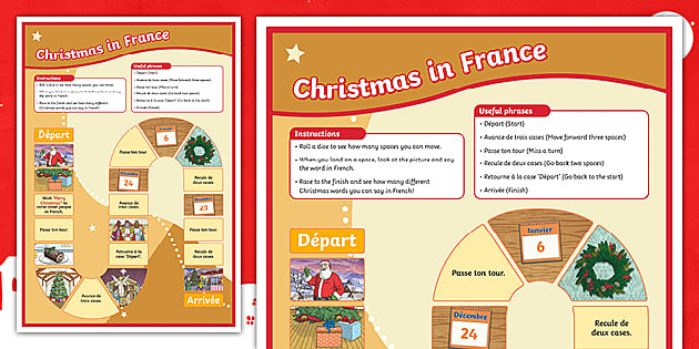 French Christmas Vocabulary game