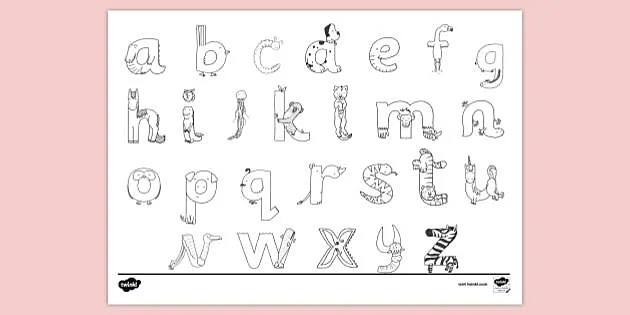 n (lowercase) Alphabet Lore Coloring Page for Kids - Free Alphabet Lore  Printable Coloring Pages Online for Kids 