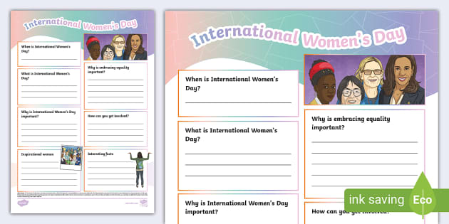 International Womens Day Fact File Template Teacher Made