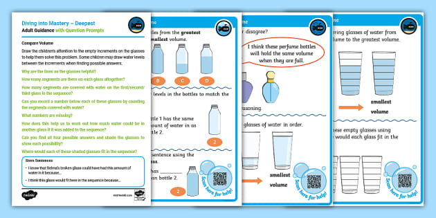 👉 Y1 Diving Into Mastery: Step 5 Compare volume Activity Cards