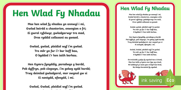 what is the welsh anthem in english