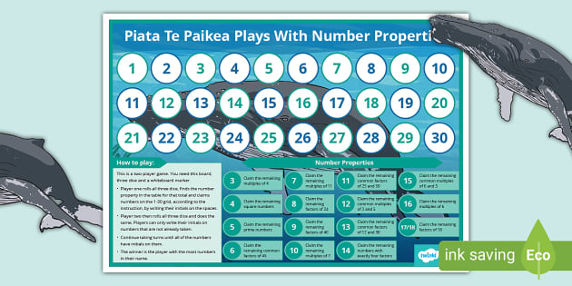 Piata Te Paikea Plays With Number Properties - Game (Stage 8)