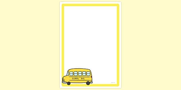 school bus border clip art