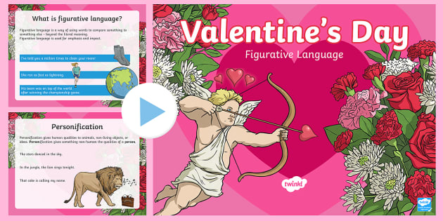 Valentine s Day Figurative Language PowerPoint for 3rd 5th Grade