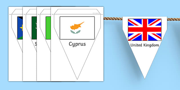 Flags of the World Bunting (teacher made) - Twinkl