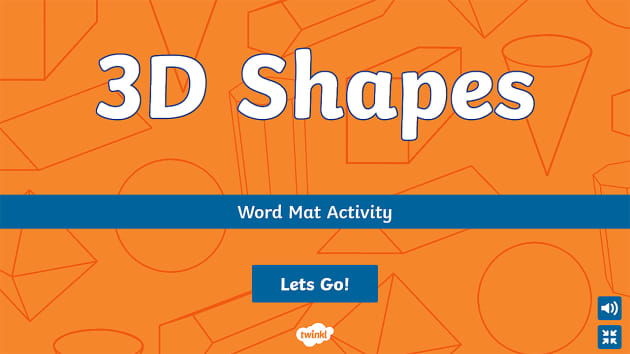 3d Shapes Interactive Word Mat Activity Twinkl 8998