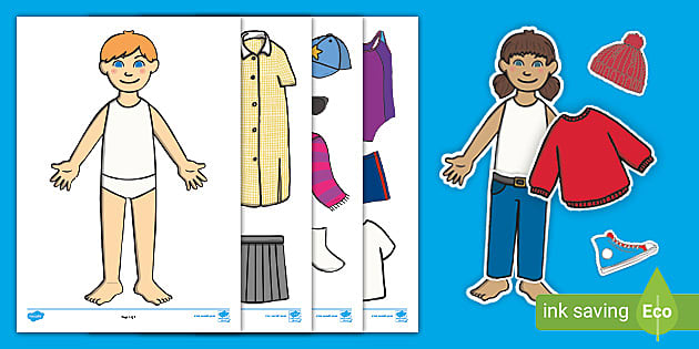 Seasonal Clothing Dressing-Up Activity (Boys) (teacher made)