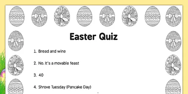 Care Home Easter Quiz