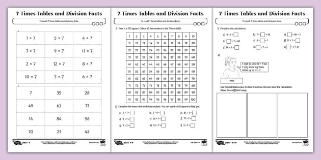 division table worksheets