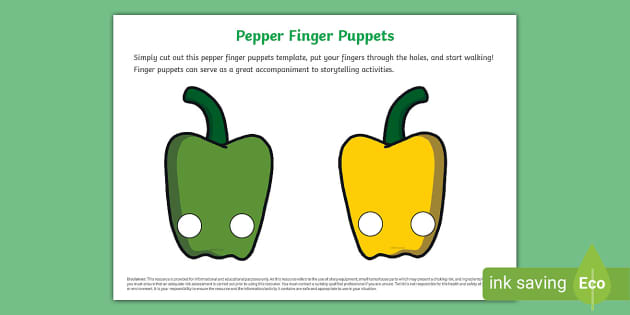 FREE! - Pepper Finger Puppets | Twinkl | KS1 | Puppets | Role Play