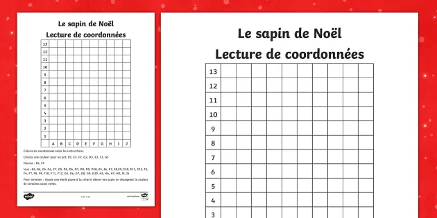 Feuille D Activites Lecture De Coordonnees Noel Feuille D Activites Lecture De Coordonnees Noel