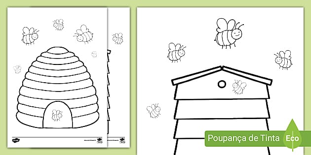 20 Desenhos de Abelhas para Colorir e Imprimir - Online Cursos